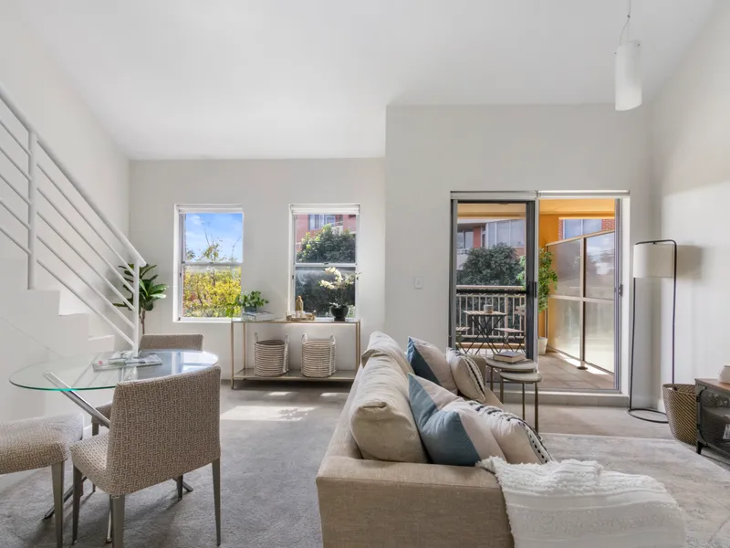 Loft one bedroom with abundant light & storage