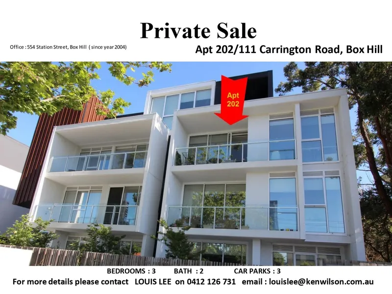 LUXURY 3 BEDROOMS (ENSUITE) APARTMENT WITH 3 SECURITY CAR PARKS