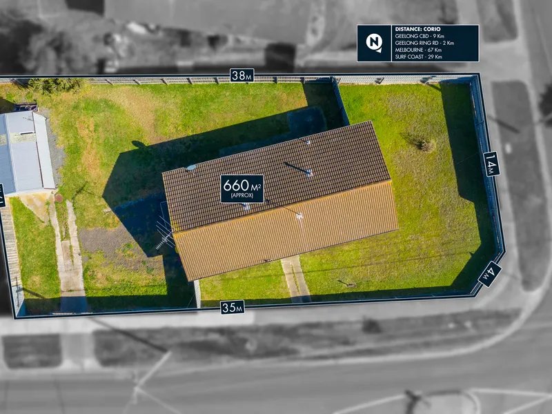 Generous corner allotment.