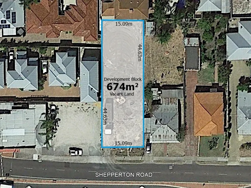 674 sqm site Zoned R40