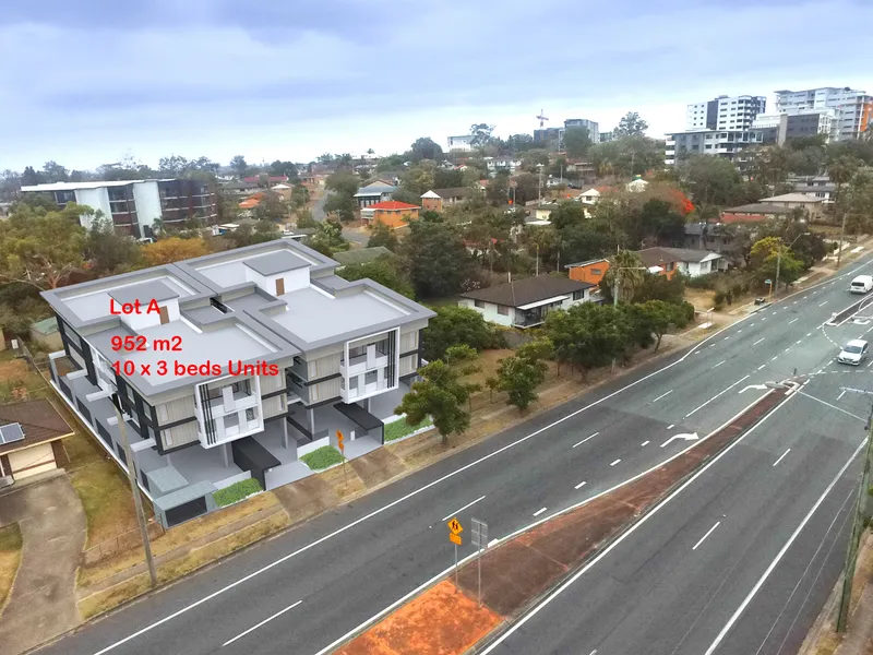 GREAT INVESTMENT PROPERTY WITH DA APPROVAL TO BUILD 19.5 UNITS. LAND SIZE 952M2. CLOSE TO SCHOOLS, SHOPPING CENTERS, TRANSPORT AND  BRISBANE CITY.