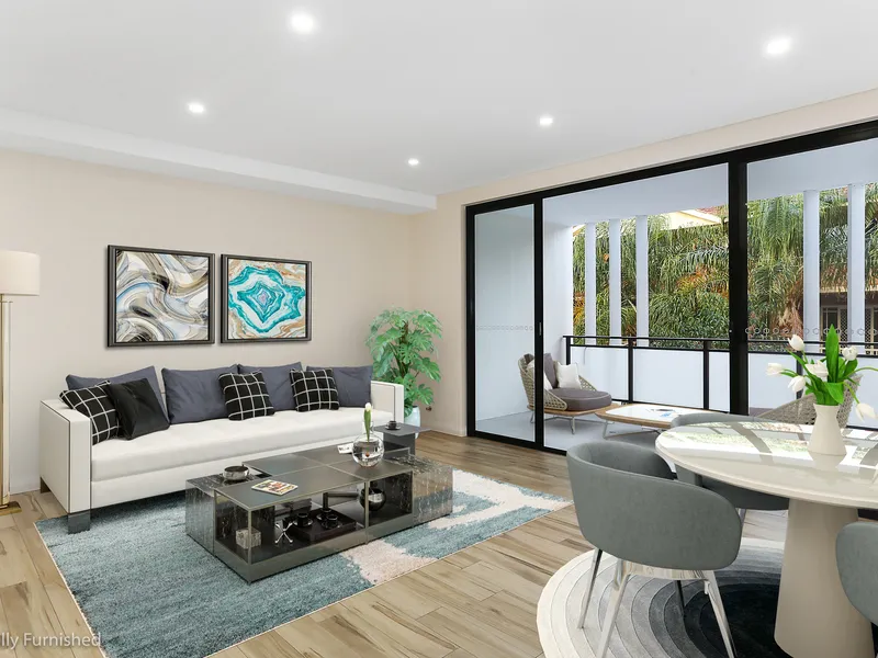 Designer executive apartment features Sydney CBD skyline views