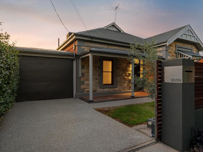 Move straight into a modernised 1920s villa in blossoming Thebarton.