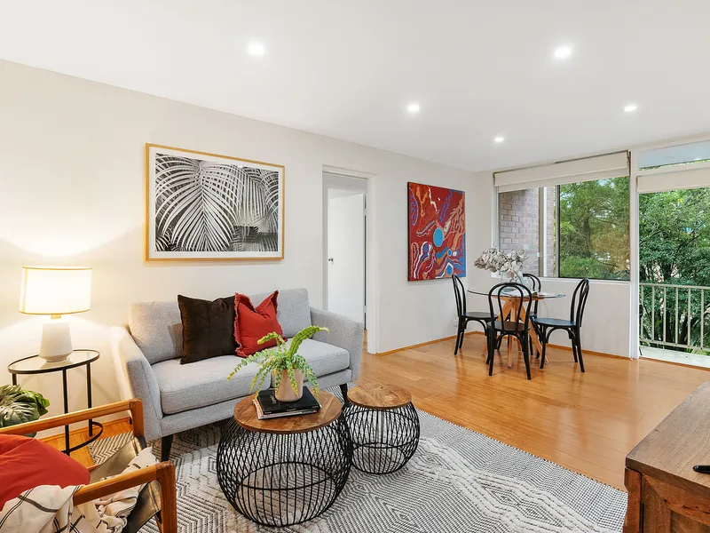 Spacious, renovated first floor apartment with a private, leafy outlook