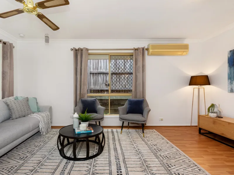 Single-level brick home on low-maintenance 450sqm allotment