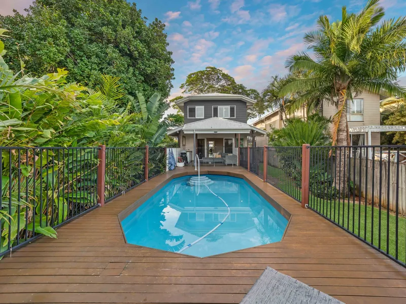 Beach house family living just steps to Moreton Bay coastline