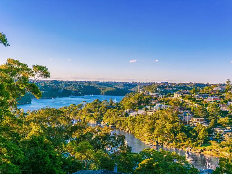 Oversized north facing entertainer with striking district and water views
