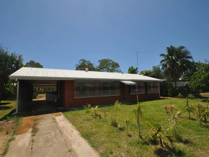 3 bedroom brick home with back patio.