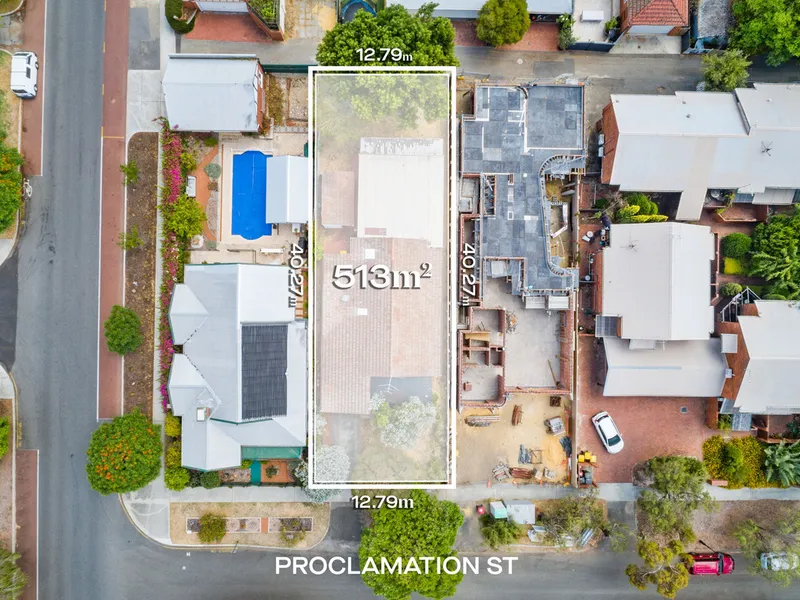 INNER CITY OPPORTUNITY - PRIME SUBIACO LAND! – 513SQM - ROW