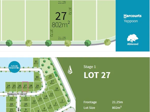 Lot 27 Nautica Breeze - 8022m2 for $216,000 - Selling fast.
