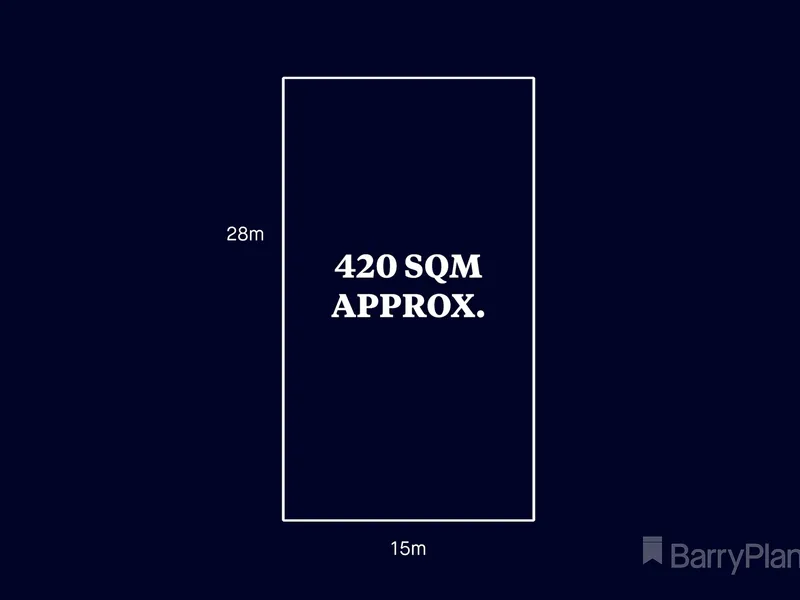 420m2 (15m x 28m) Ready to Build on 