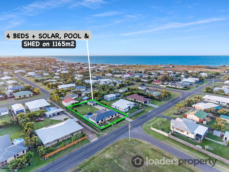 THE COMPLETE COASTAL PACKAGE - 4 BEDROOMS, SOLAR, STUNNING POOL & HUGE SHED ON 1165M- 600M TO THE WATERS EDGE!