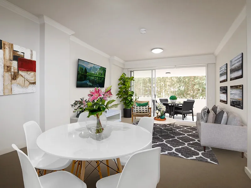 Private Viewings - Level 3 - East Facing Across the Main Fish Pond - Private & Quiet - 2 bed + Study 3rd Bed (see floor plan) 1 Car.