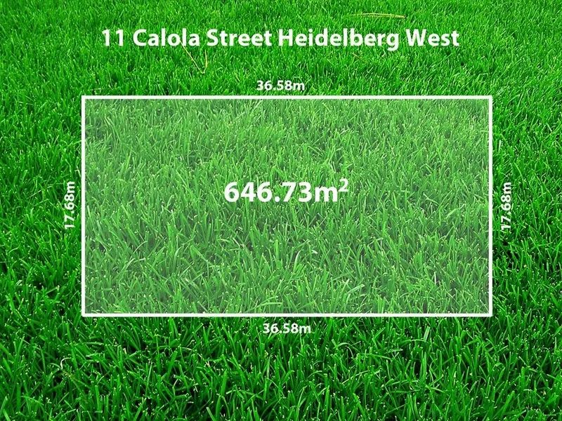 18 Meter Frontage and 646m2 rectangular in the best of Heidelberg West