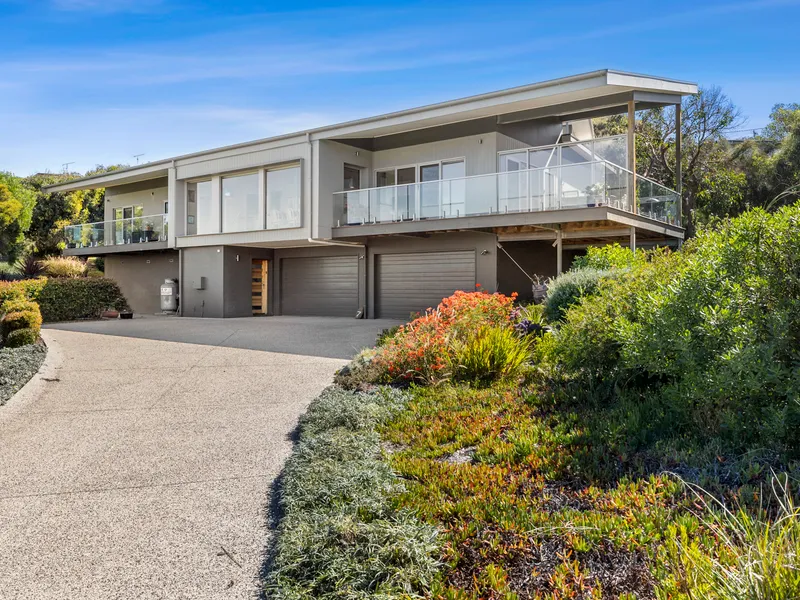 Contemporary living with beautiful ocean views