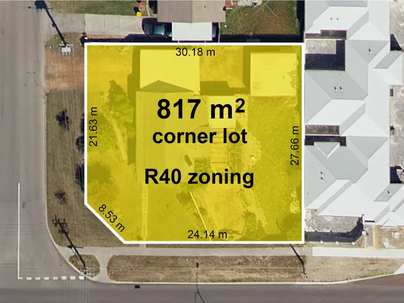 817m2 CORNER BLOCK - POTENTIAL TO RETAIN + SUBDIVIDE