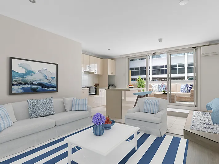Modern Studio Apartment with Large Balcony