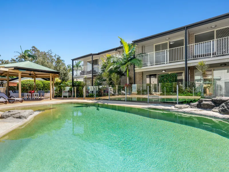 Boutique, Pelican Cove townhouse on Noosa River. Available now for 12-month lease at $660pw.