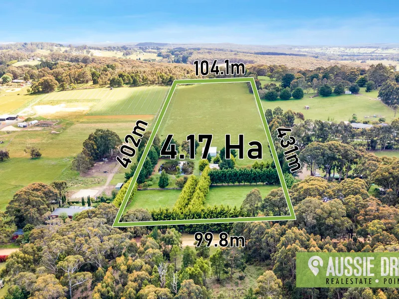 Elevated paradise on over 10 acres of land!