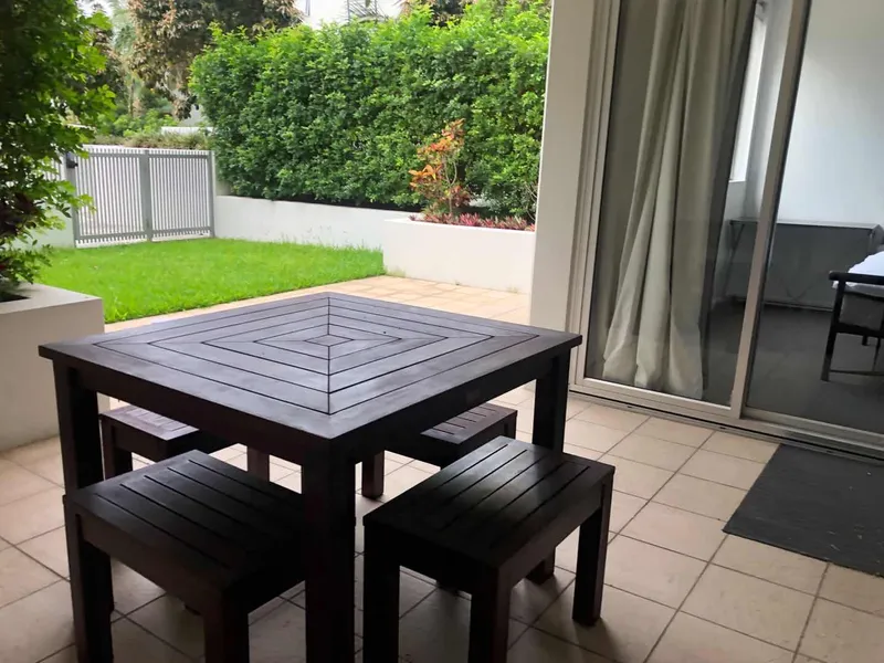 Beautiful two bedroom two bathroom furnished apartment with courtyard!