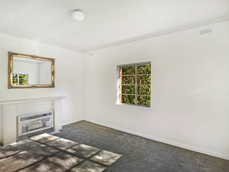 Newly updated Light filled Art Deco one bedroom apartment living opposite Powlett Reserve!
