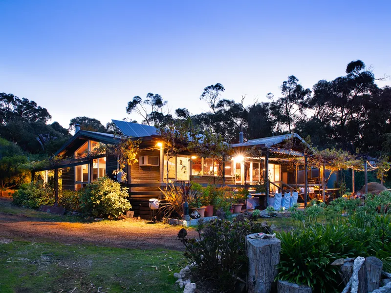 Country Timber Villa on 9.65 Acres of Rural vistas with fruit and shade trees
