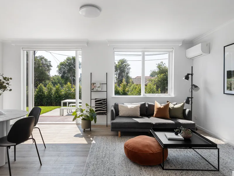 Huge sundrenched private courtyards in quaint cul-de-sac.