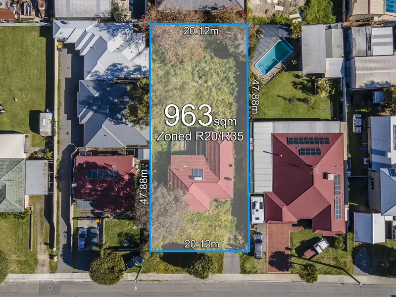 963sqm Site - Zoned R20/R35 - Dwelling Set For Demolition!