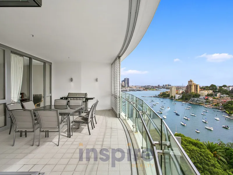 Luxurious furnished apartment living with panoramic harbour views