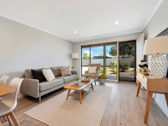 Secluded unit with open plan living