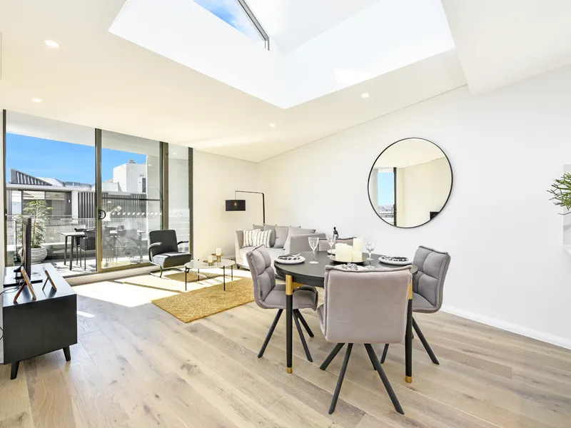Immaculately presented sun filled apartment with Skylight