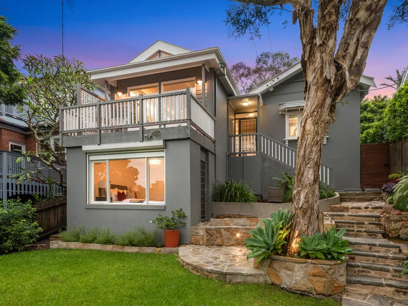 Elegantly elevated and expertly renovated - quality c1930s home close to Middle Harbour
