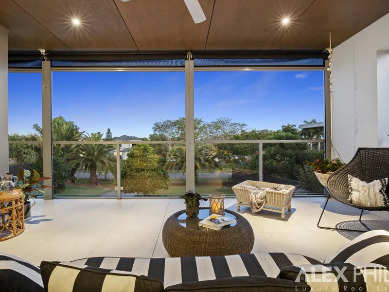 'The Rising Moon House' A modern home with Elevated position, private green surroundings. A great floor plan 