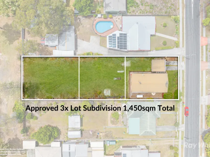 DA APPROVED FOR 3 LOTS, SUBDIVIDE + RENT THE HOME OUT!