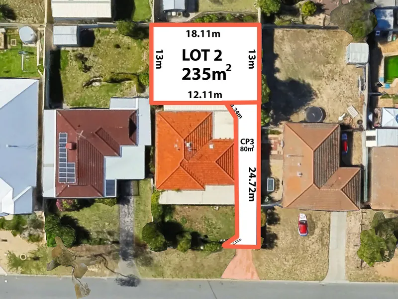 A UNIQUE OPPORTUNITY TO BUY AFFORDABLE LAND IN CRAIGIE AND BUILD A FREE STANDING HOME WITH NO COMMON WALLS OR STRATA FEES.