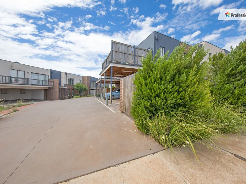 Stylish living with parkland views