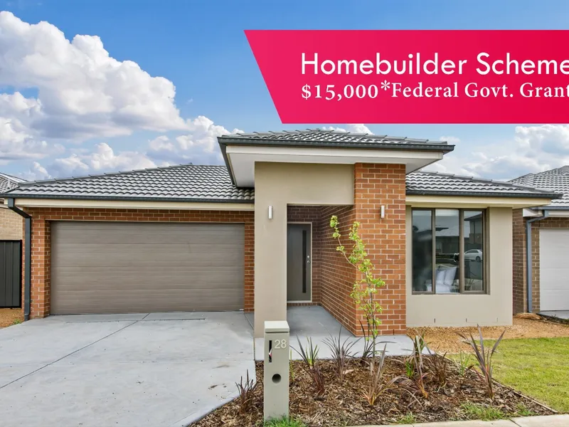 'Move into your completed home this year plus save $15K with HomeBuilder Grant'