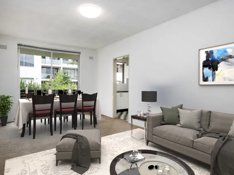 SUPERB VALUE - Quite at rear of block 2 bedroom unit