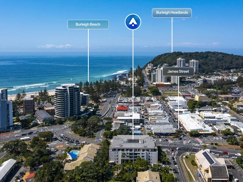Walk across the road to James St & Burleigh Beach!