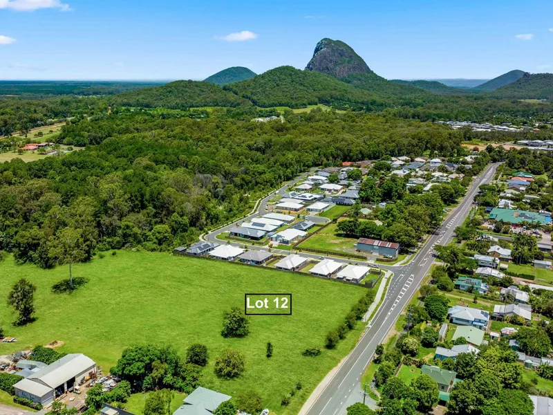 Lot 12 - Land For Sale in Mountain View Estate - Glass House Mountains - $330,000 - HOUSE and LAND package available from $550,000