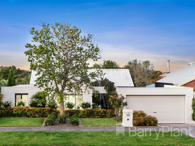 North facing home amongst the tree tops.