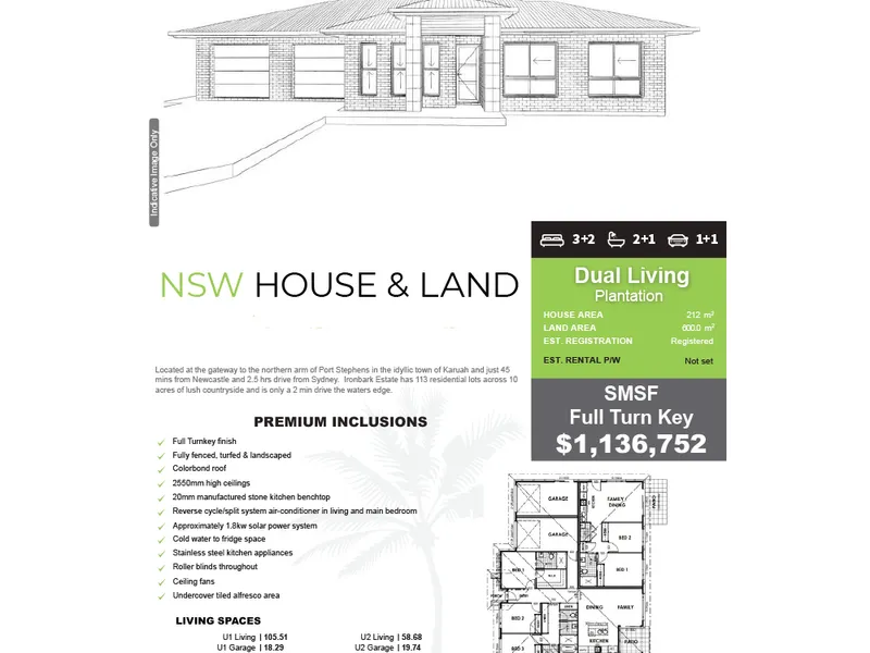 LAND AND HOME PACKAGE WITH DUAL LIVING