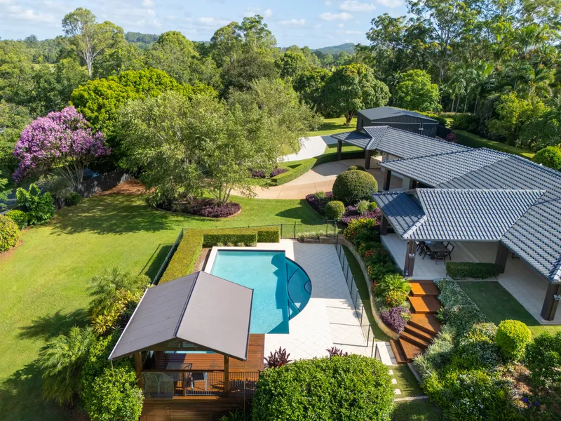 Stunning hinterland home with huge shed and pool