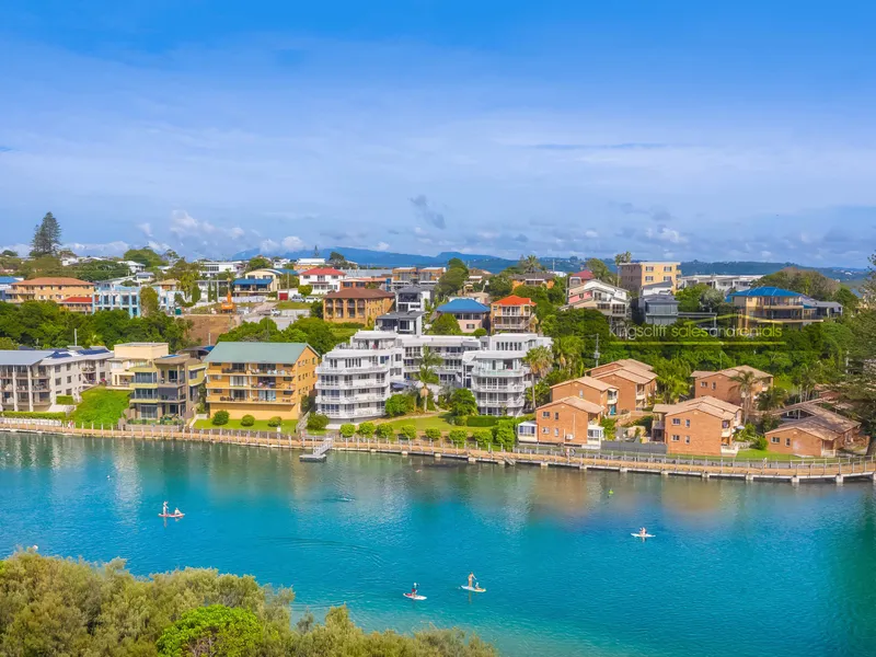 Mid floor 2br unit on Cudgen Estuary- massive balcony with water views