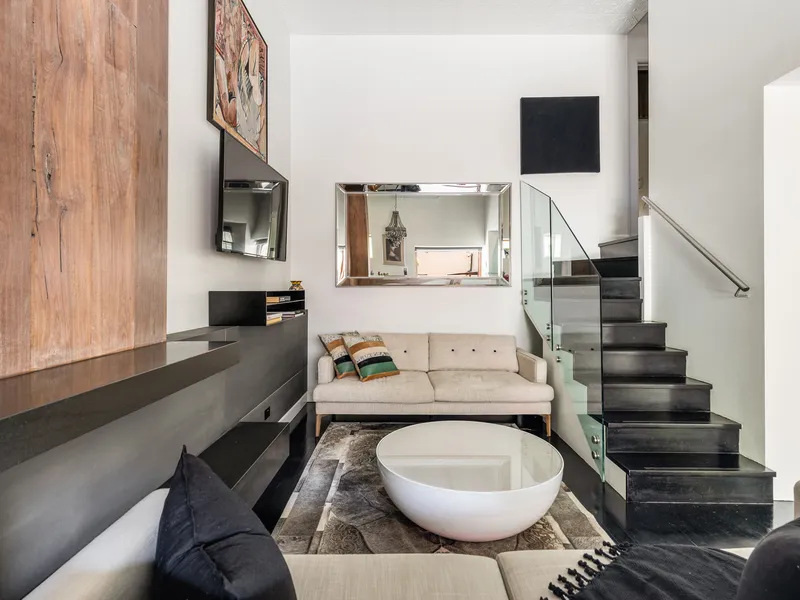 Renovated terrace with designer home office