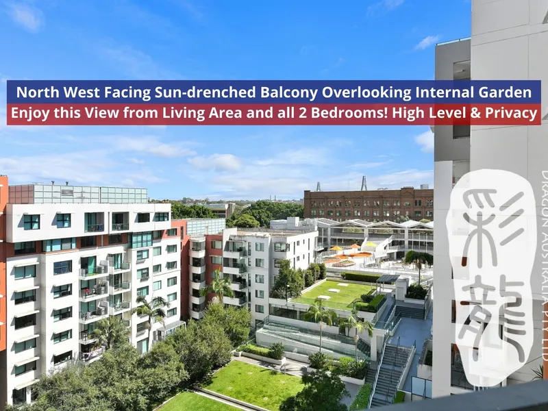 Northwest Facing High Level Privacy Apartment with Internal Garden View! All Amenities Onsite! Close to Sydney CBD and Central Station!