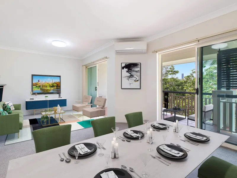 Generous Living with Two Balconies