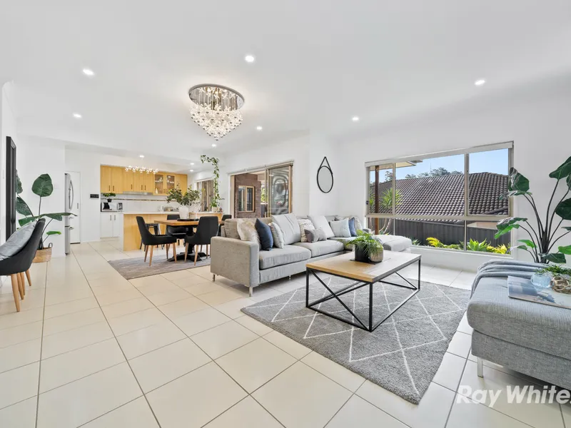 Stunning modern home in sought-after The Sanctuary. Bushland views, wildlife, sparkling pool, and multiple living areas.