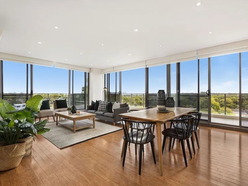 Penthouse level apartment graced with a spectacular outlook