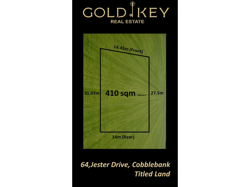 64 Jester Drive, Cobblebank- Titled land.